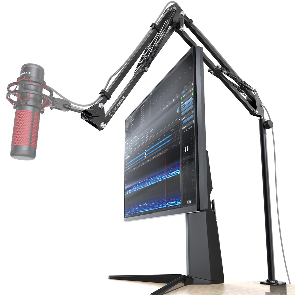 CACENCAN Boom Arm, 360° Rotatable Microphone Stand with Desk Mount, Foldable ...