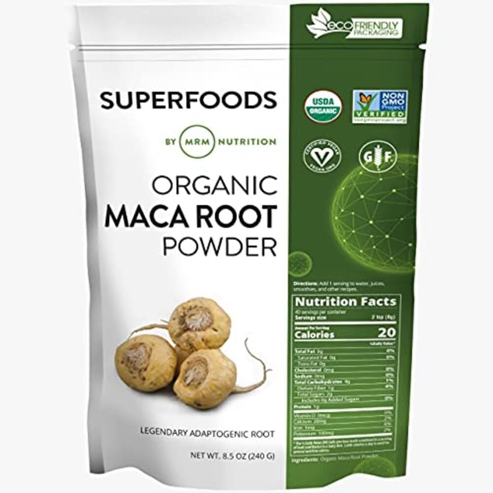 MRM Nutrition Organic Maca Root Powder | Superfoods | Adaptogen | Gluten-Free +