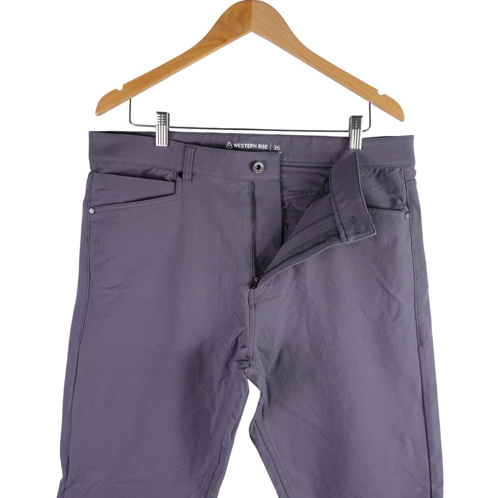 Western Rise Diversion Pant Mens 36x32 Charcoal  4-Way Stretch Travel Grey