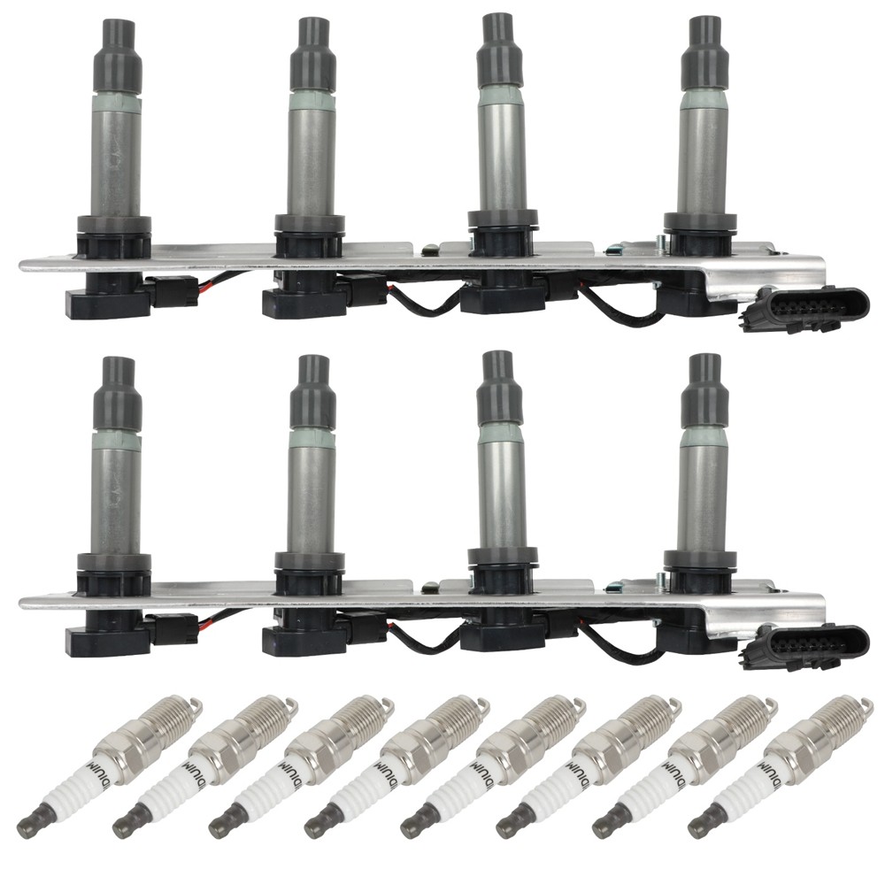 For 2004-2005 Cadillac Deville 4.6L UF372 2pcs Ignition Coils & 8pcs Spark Plugs