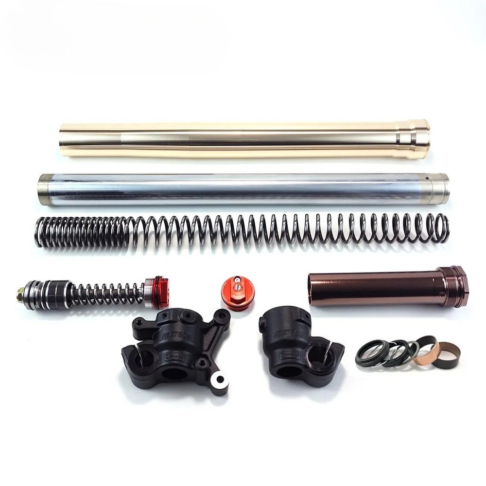 47mm Front Fork Shock Absorber Dual Chamber Spring Piston Tube Rod Cover Lower
