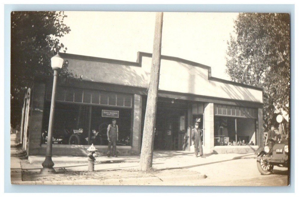 c1910 Dodge Brothers Auto Mechanic Garage Store Shop Cars RPPC Photo Postcard