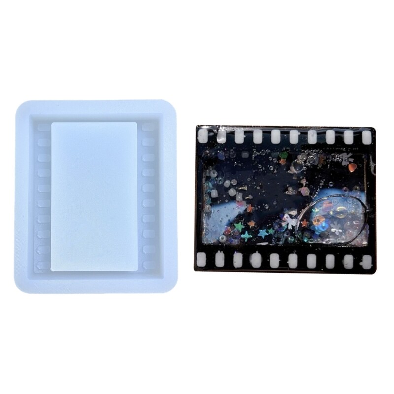 Geometry Film Quicksand Photo Frame Epoxy Mold for DIY Craft Decorative Mould