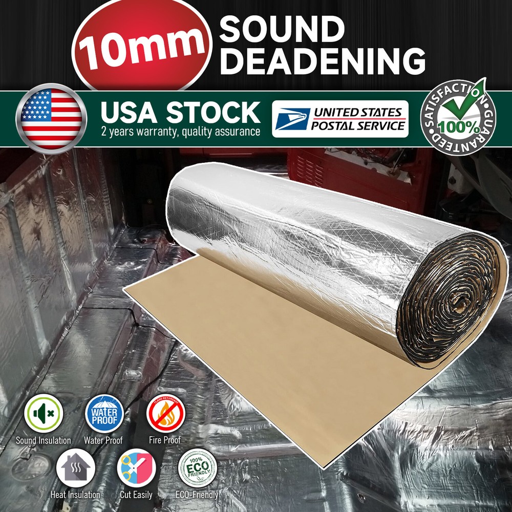 USA Sound Deadener Car Insulation Waterproof Dampening Self-adhesive Mat