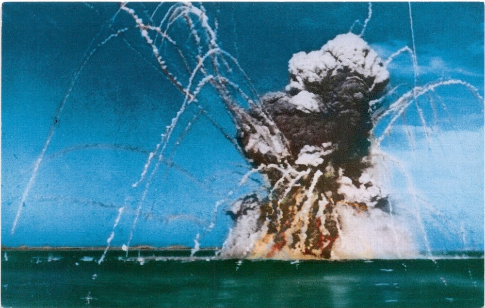 Lucky Shot, American munitions ship, German bomb, Sicily, 1943, Al Postcard