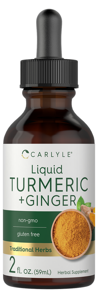 Liquid Turmeric and Ginger | 2 fl oz | with Black Pepper | Vegan | by Carlyle