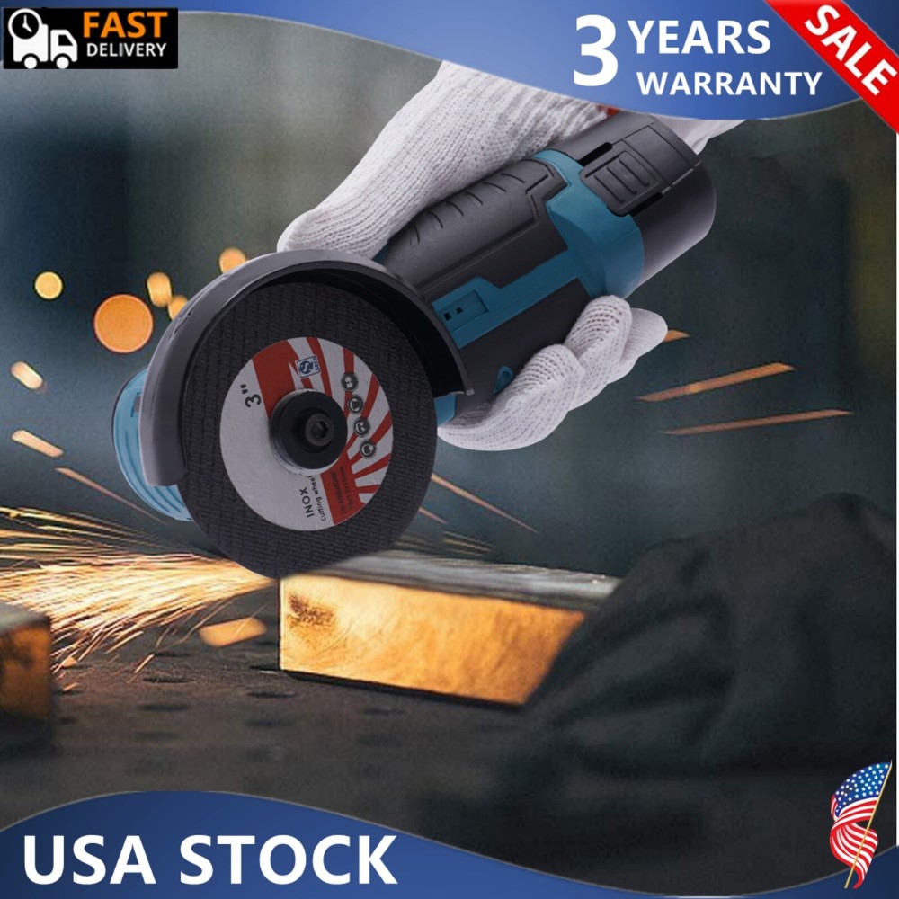 12V Cordless Angle Grinder Cut Off Tool with 2 2000mAh Battery & Fast Charger
