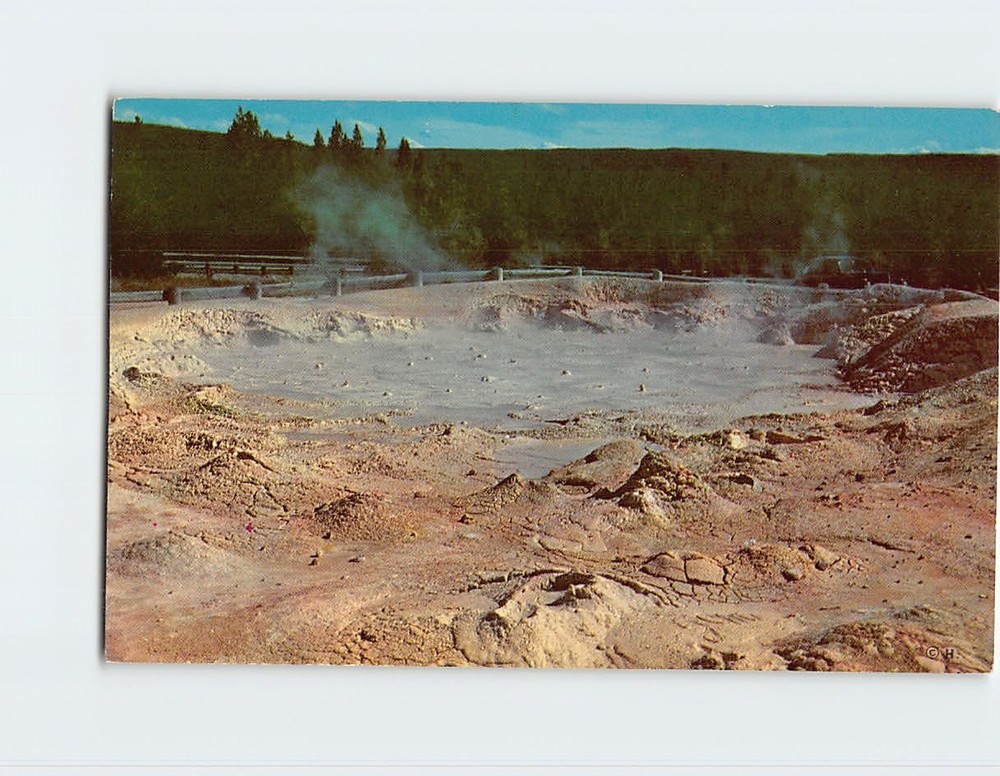 Postcard Fountain Paint Pot Lower Geyser Basin Yellowstone National Park Wyoming