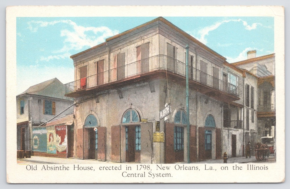 Transportation~Old Absinthe House IL Ctrl System New Orleans LA~Vintage Postcard-image