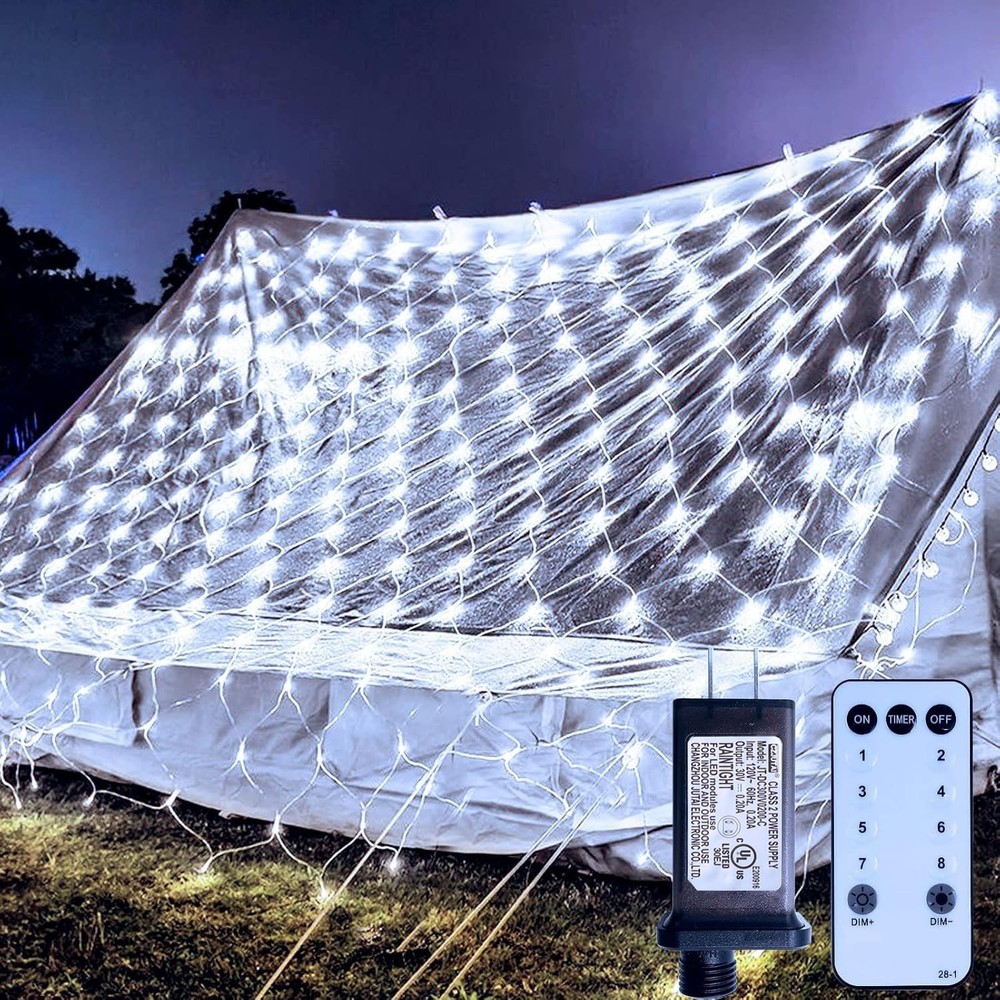 ZAIYW 660 LED Christmas Net Lights 20x13ft Waterproof Plug-In for Outdoor Decor