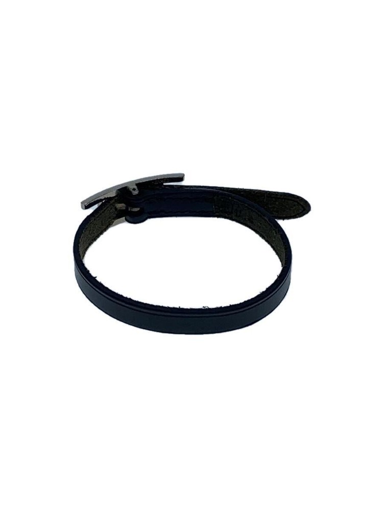 Hermes Black Leather Bracelet for Women Style 3207