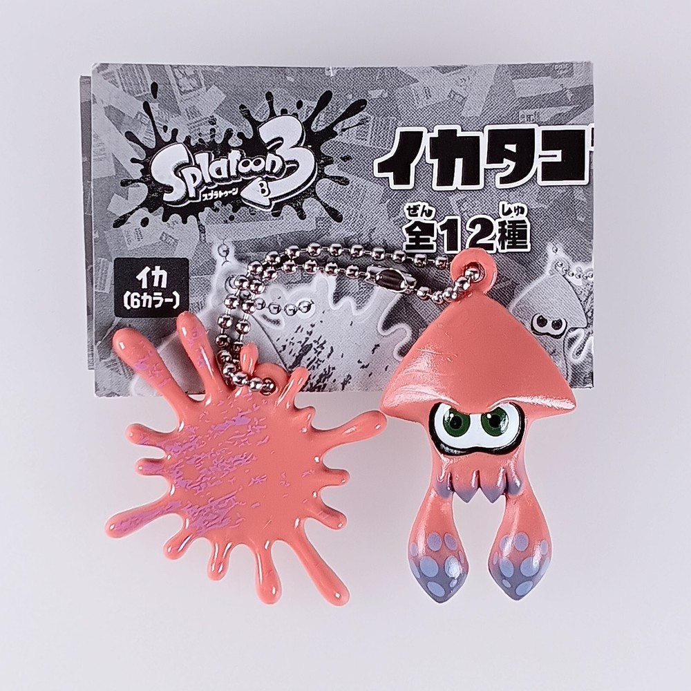 Orange Squid, Splatoon 3 Squid Octopus Mascot Keychain, From Japan