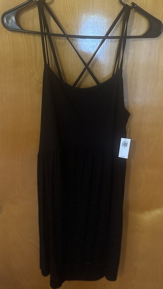 Women's Old Navy Black Knit Short Dress Size Medium NWT With Pockets