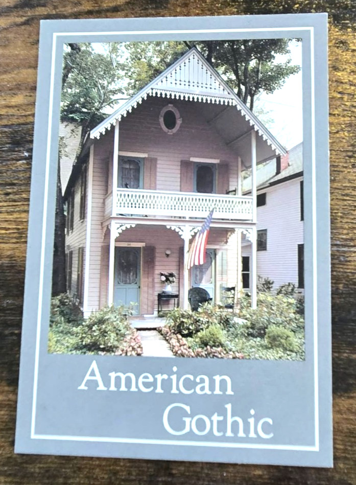 American Gothic Gingerbread House Chautauqua NY Vintage Postcard