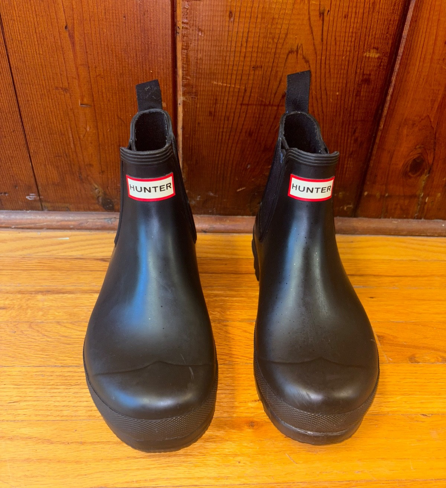 Hunter Men's Chelsea Waterproof Boots Black Excellent Condition SZ 10