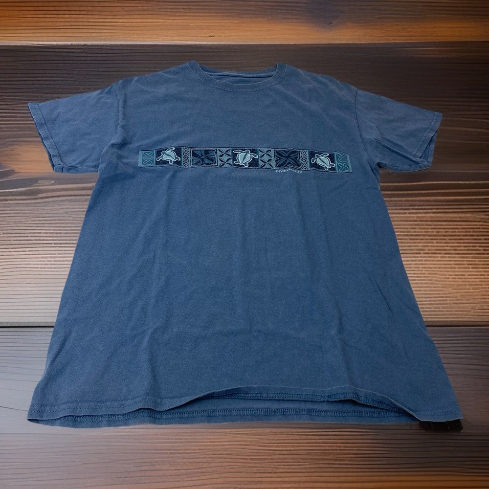Hawaii Men’s S Small Navy Blue Graphic Print Turtle Short Sleeve  T Shirt