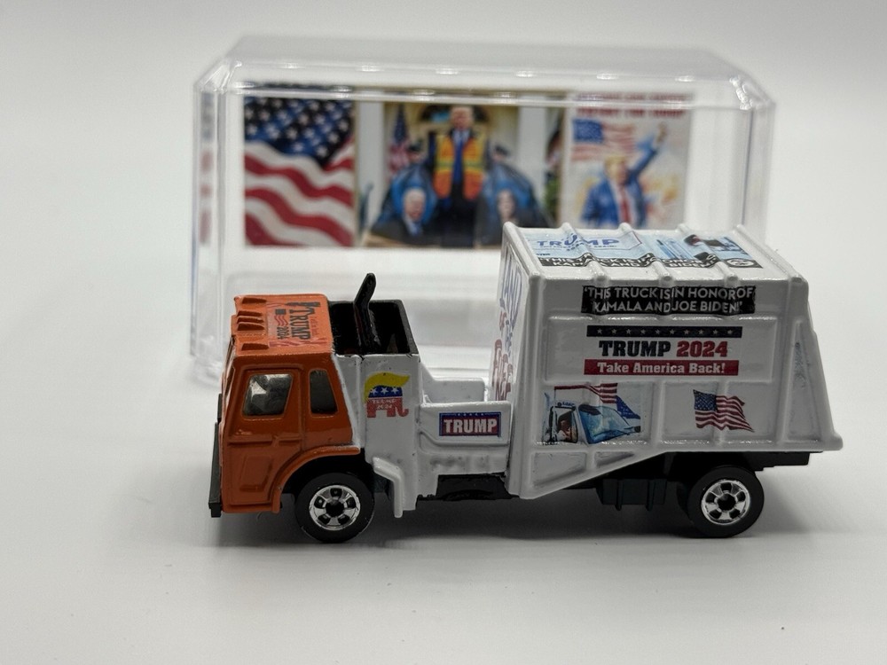 Custom Trump “Victory For Trump” Hot Wheels 1982 Trash Truck