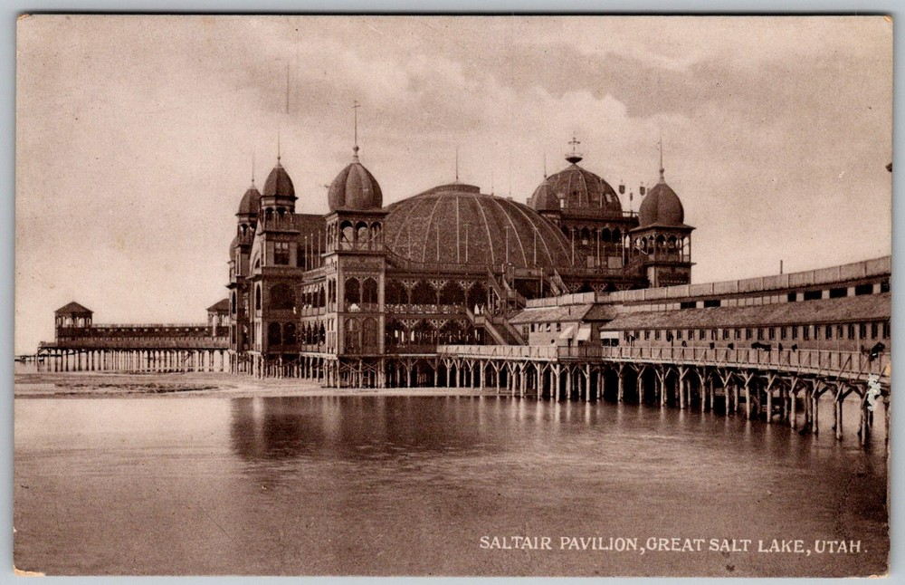 Antique Postcard Saltair Pavilion Dome Salt Lake City, UT 1910s