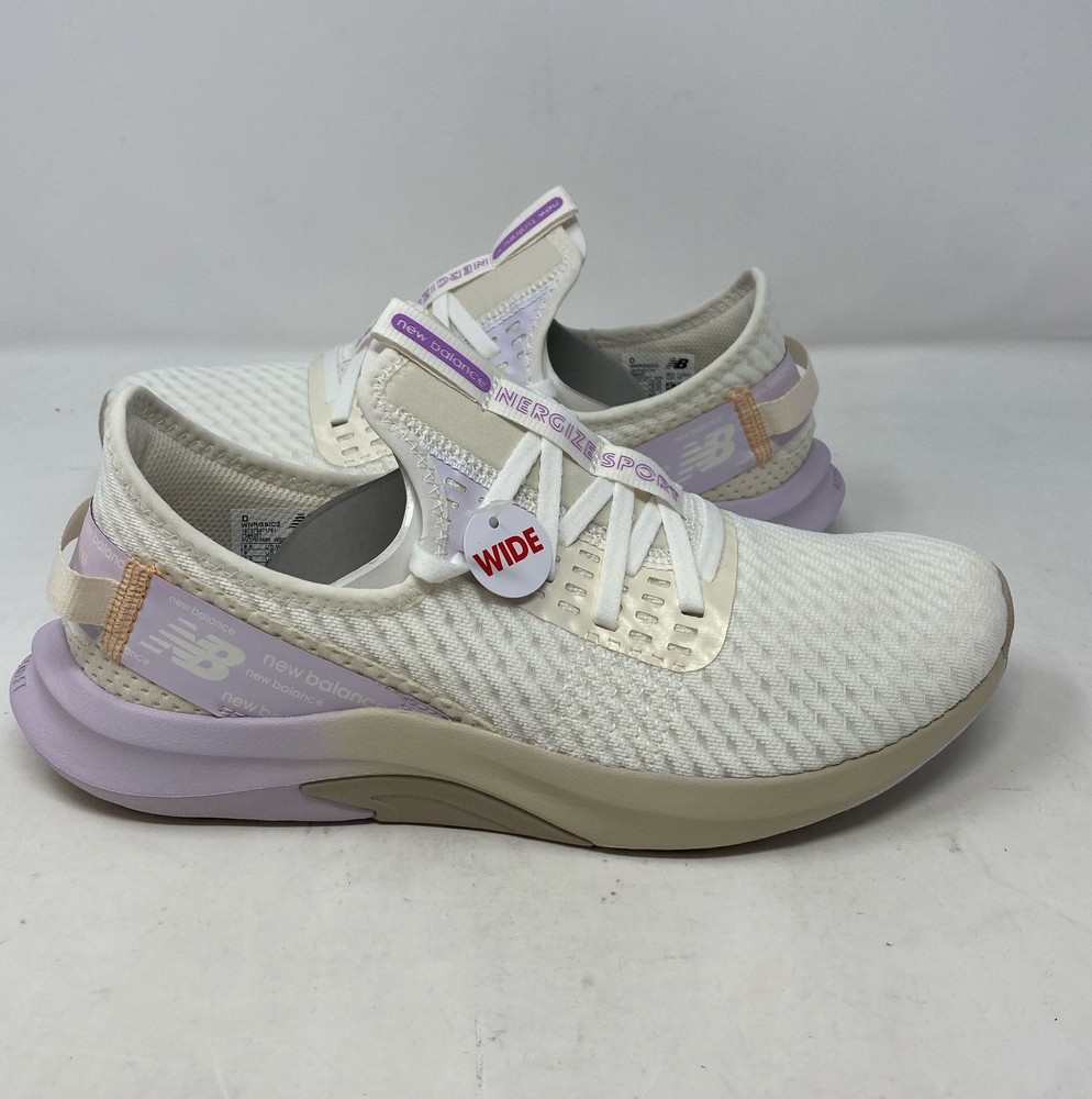 New Balance Women’s DynaSoft Nergize Sport v2 White/Purple 9.5 W Wide WNRGSIC2