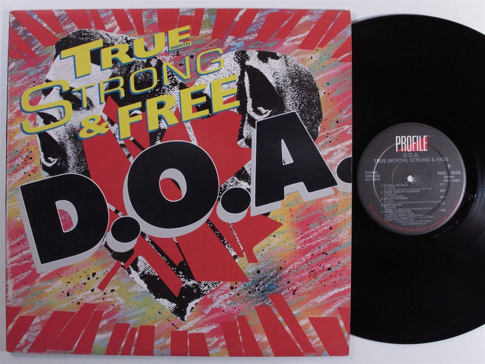 D.O.A. True (North) Strong & Free PROFILE LP VG+ d