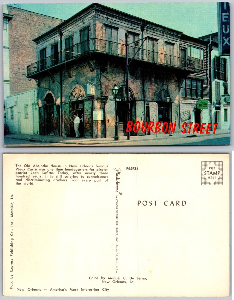 Old Absinthe House Bourbon New Orleans LA Postcard-image