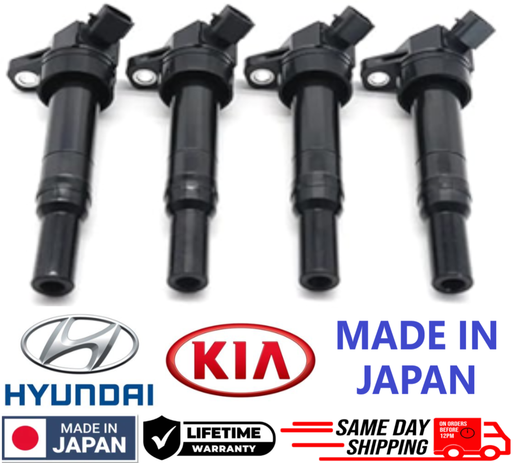 x4 GENUINE Ignition Coils For 2012-2020 Hyundai & Kia 1.8L 2.0L, 27300-2E000