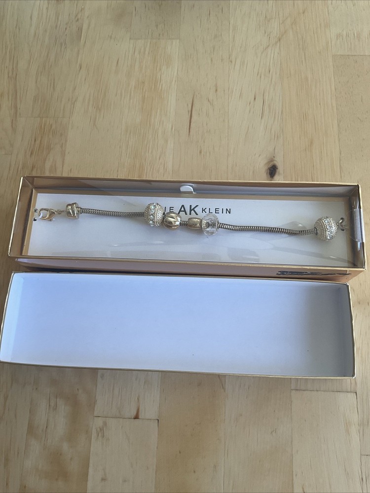 Anne Klein Gold Tone Charm Bracelet