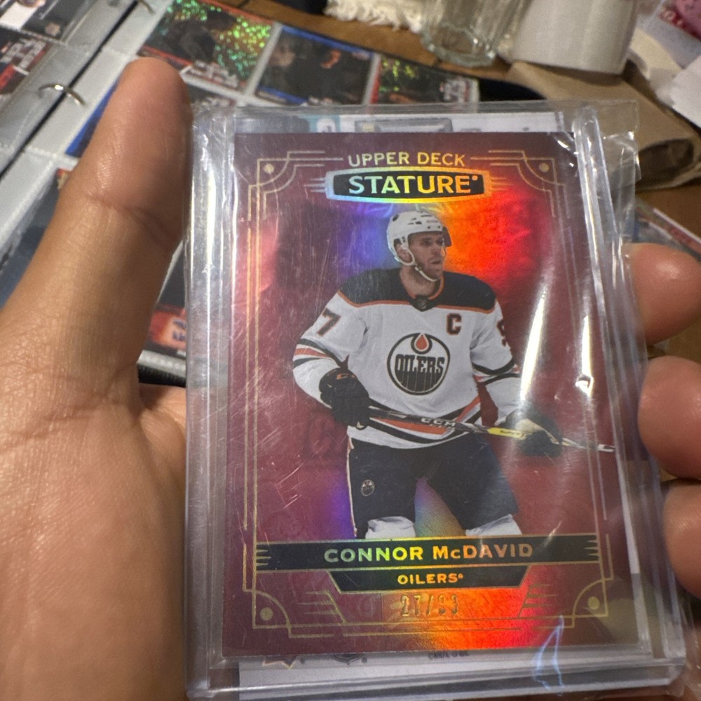 2022-23 Upper Deck Stature Red Connor McDavid 27/33 #56 Edmonton Oilers