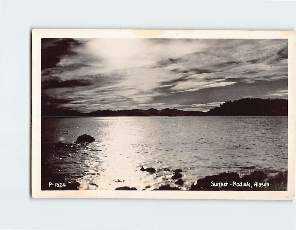 Postcard Sunset Kodiak Alaska USA