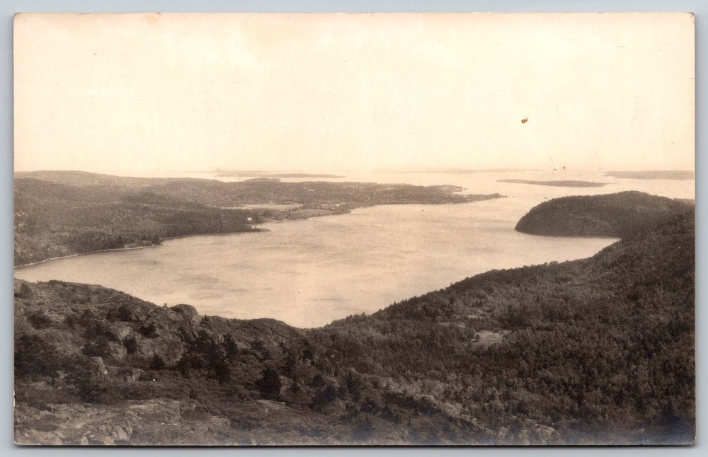 Jordan Pond House Seal Harbor ME RPPC North East Harbor Vintage Postcard C417