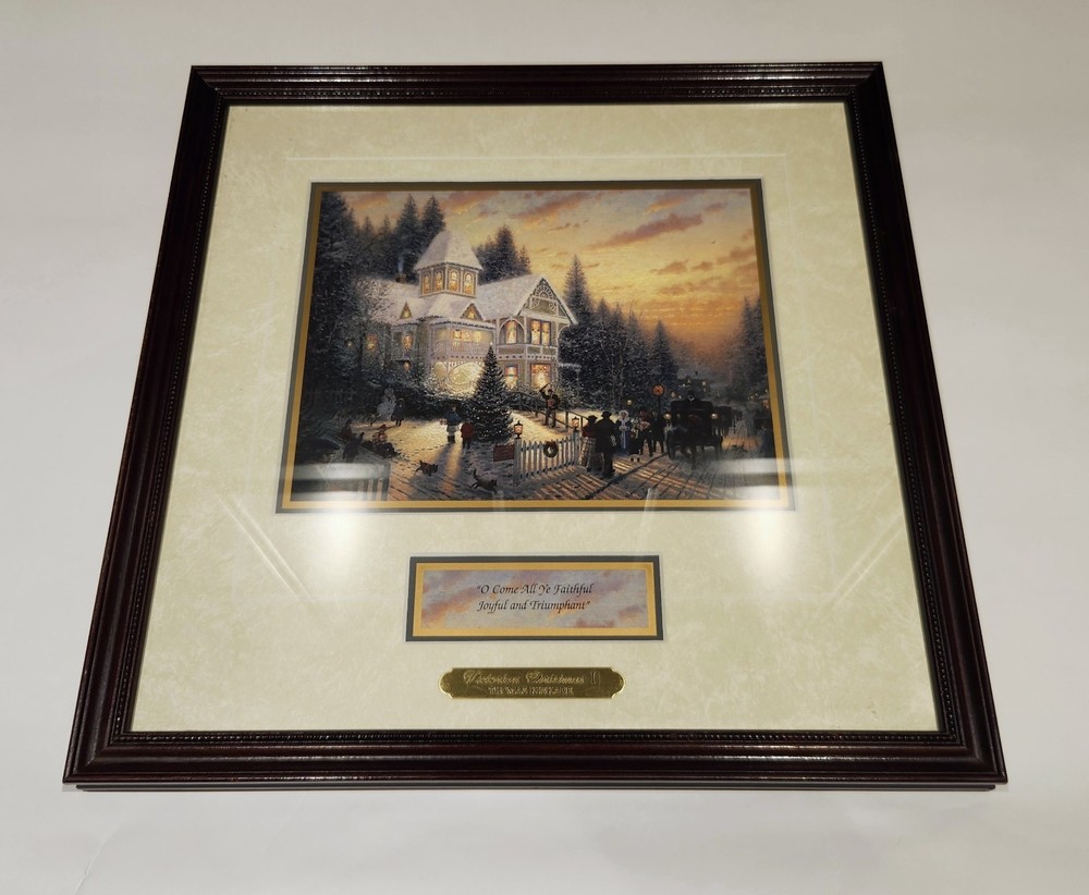 Thomas Kinkade Victorian Christmas I Accent Print Framed 14.25