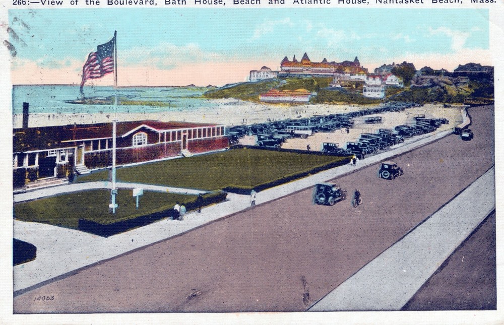 Nantasket Beach Boulevard Bath House Beach Atlantic House Massachusetts Postcard
