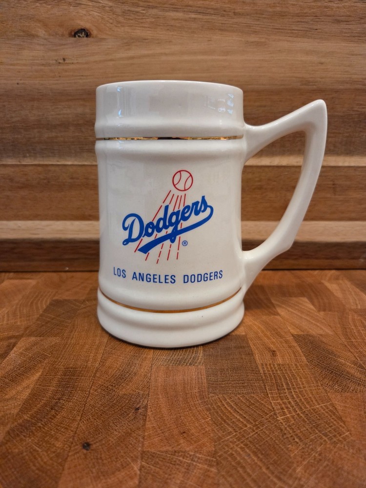 Vintage Los Angeles DODGERS Baseball Park Souvenir Ceramic Beer Mug