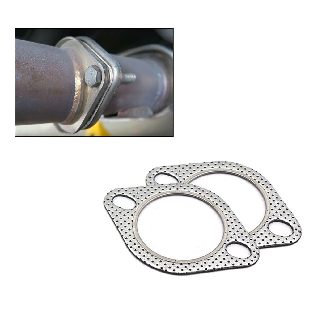5PCS Car Auto 2Bolt High Temp Exhaust Gasket Flange 2.5in Cylinder Head Gasket