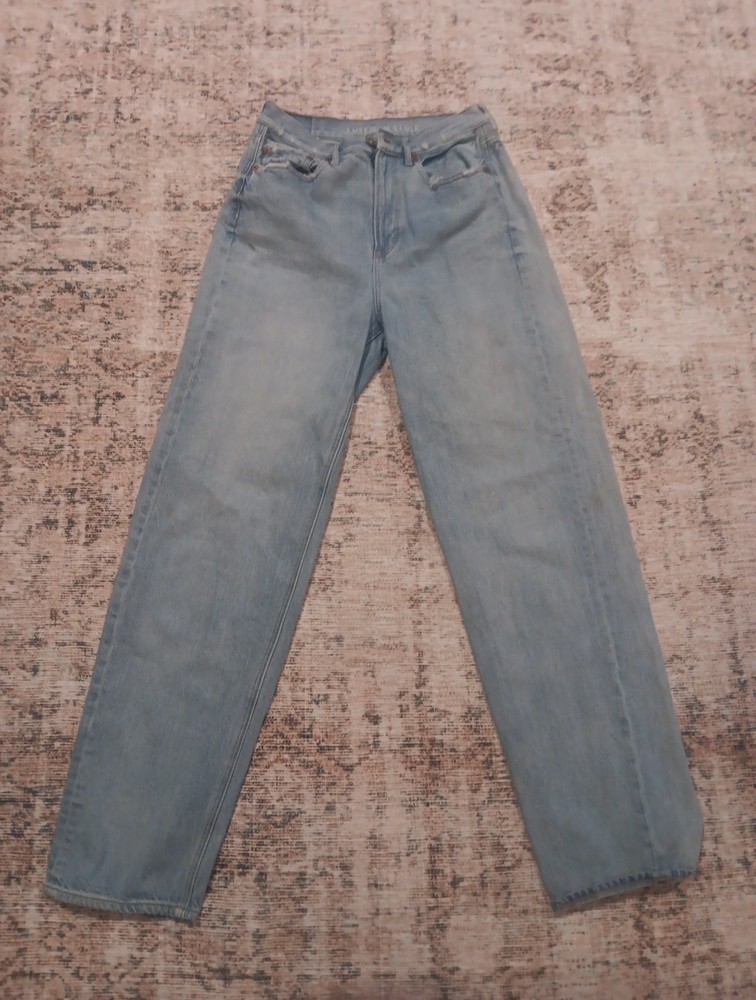 Women's American Eagle Jeans Baggy Jean Light Wash Size 4