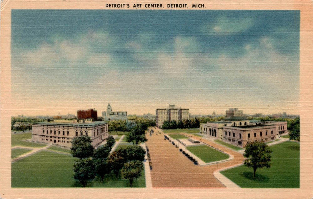 DETROIT'S ART CENTER, DETROIT, MICH, Institute of Arts, Woodward, Postcard