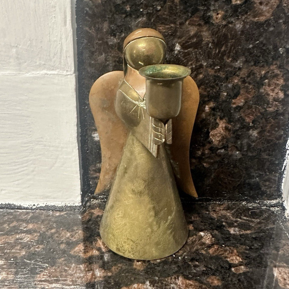 Brass Angel Candle Holder