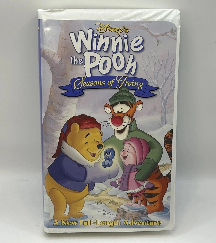Winnie the Pooh Seasons of Giving VHS Disney Video Tape VTG Clamshell Nearly New
