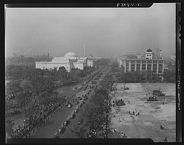 Photo:New Delhi India 1930s Boulevard Aerial View Government Buildings