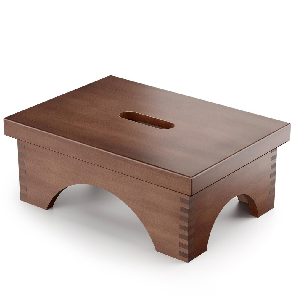 Sturdy Pre-Assembled Wooden Step Stool for Adults Lightweight and Durable