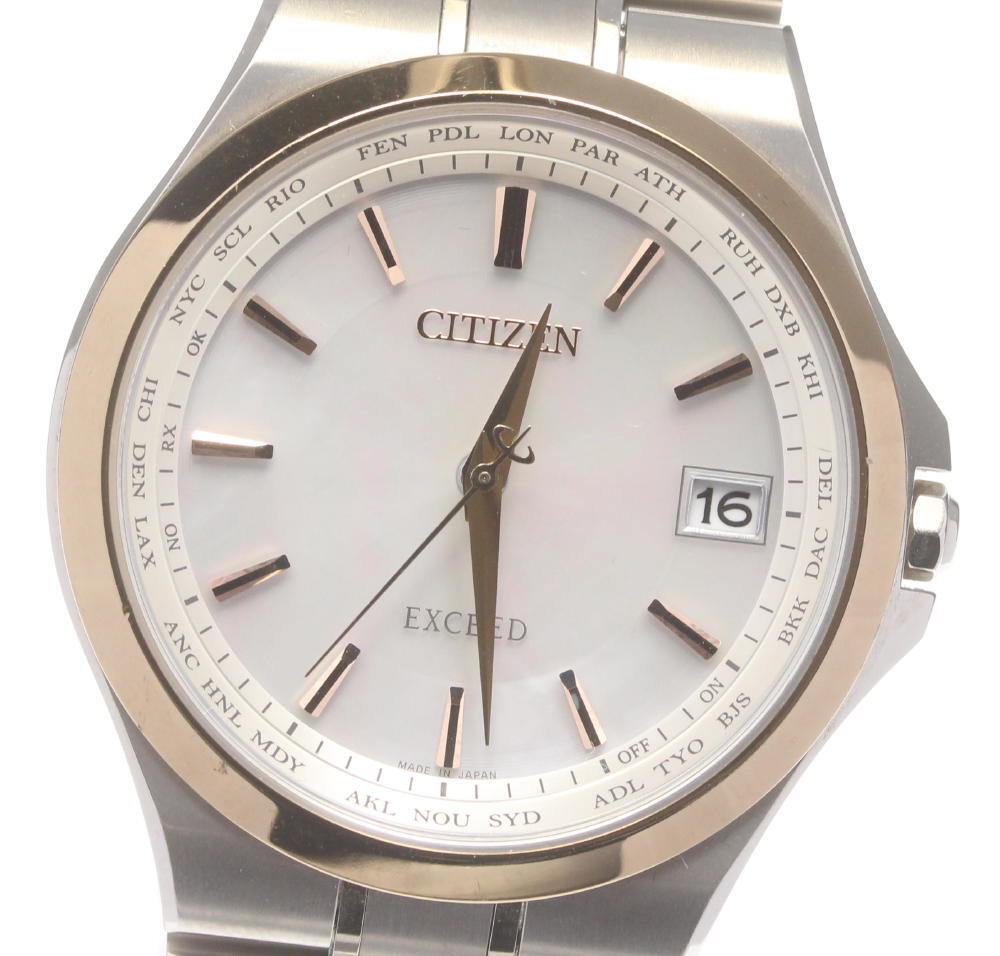Citizen Exceed CB1034-50A Solar Radio Men's Watch, Good Condition, AB Rank
