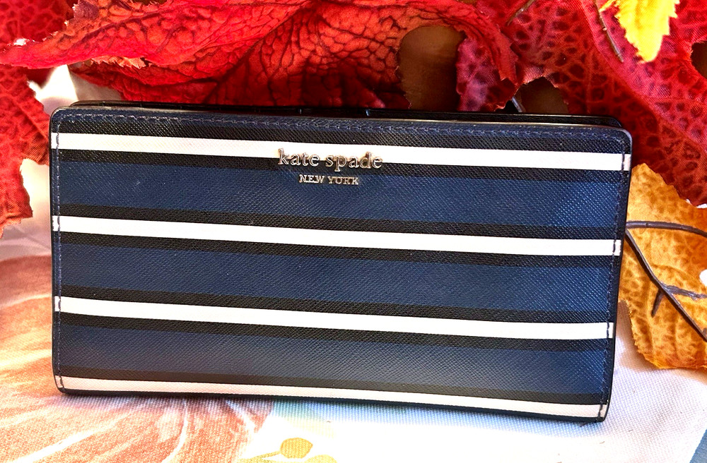 Kate Spade Cameron York Stripe Slim Bifold Wallet