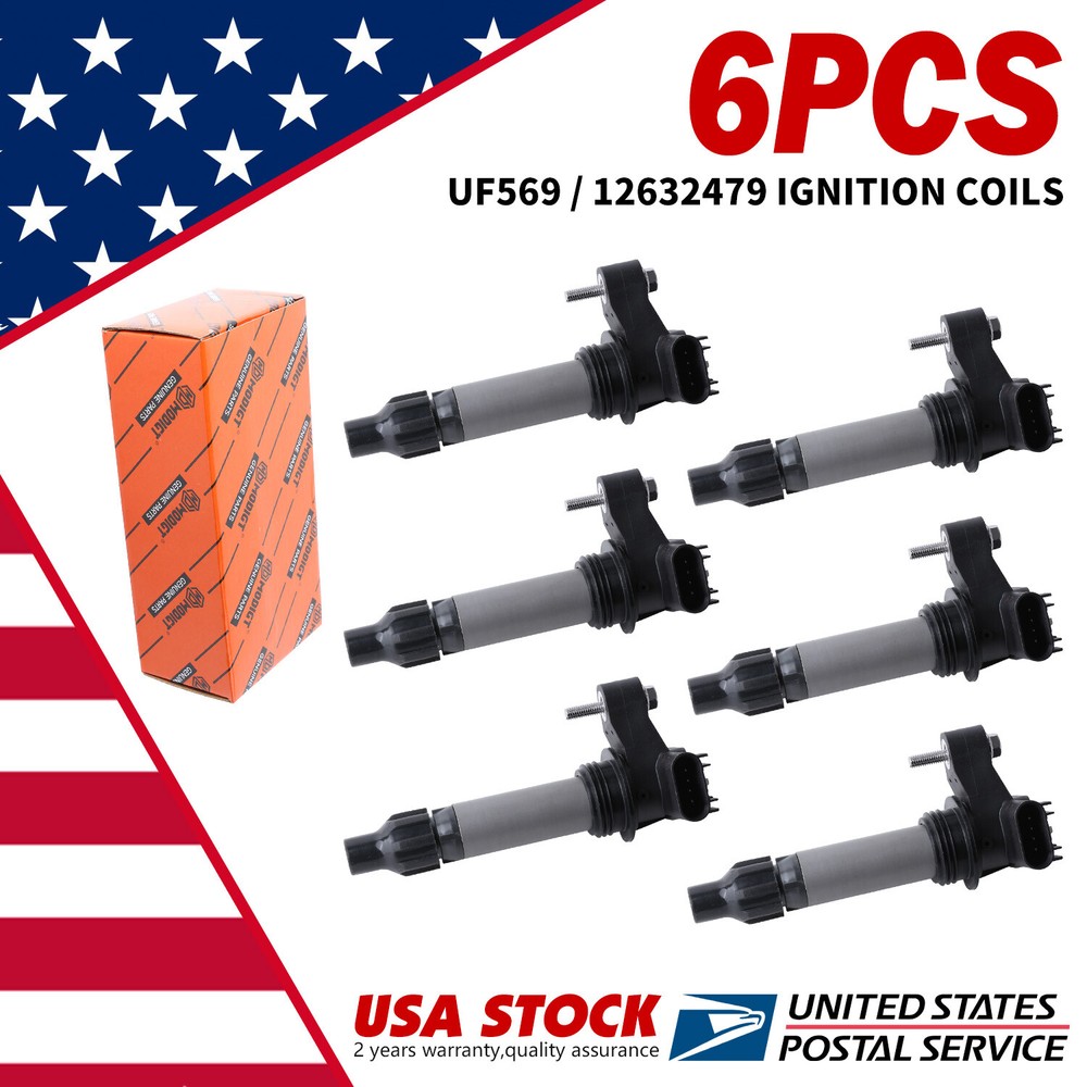 6 Ignition Coil Pack for GMC Acadia Chevy Traverse Cadillac ATS CTS UF569 OEM Replacement  