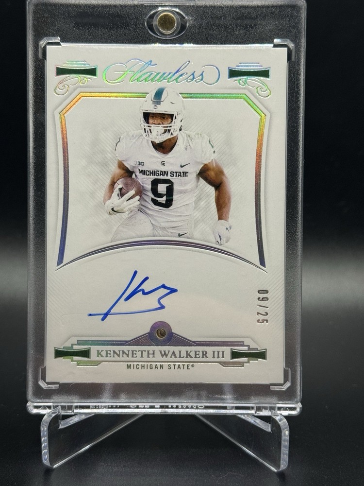 2022 Panini Flawless Collegiate - Kenneth Walker III #9/25 (RC) - JRSY Number 💎