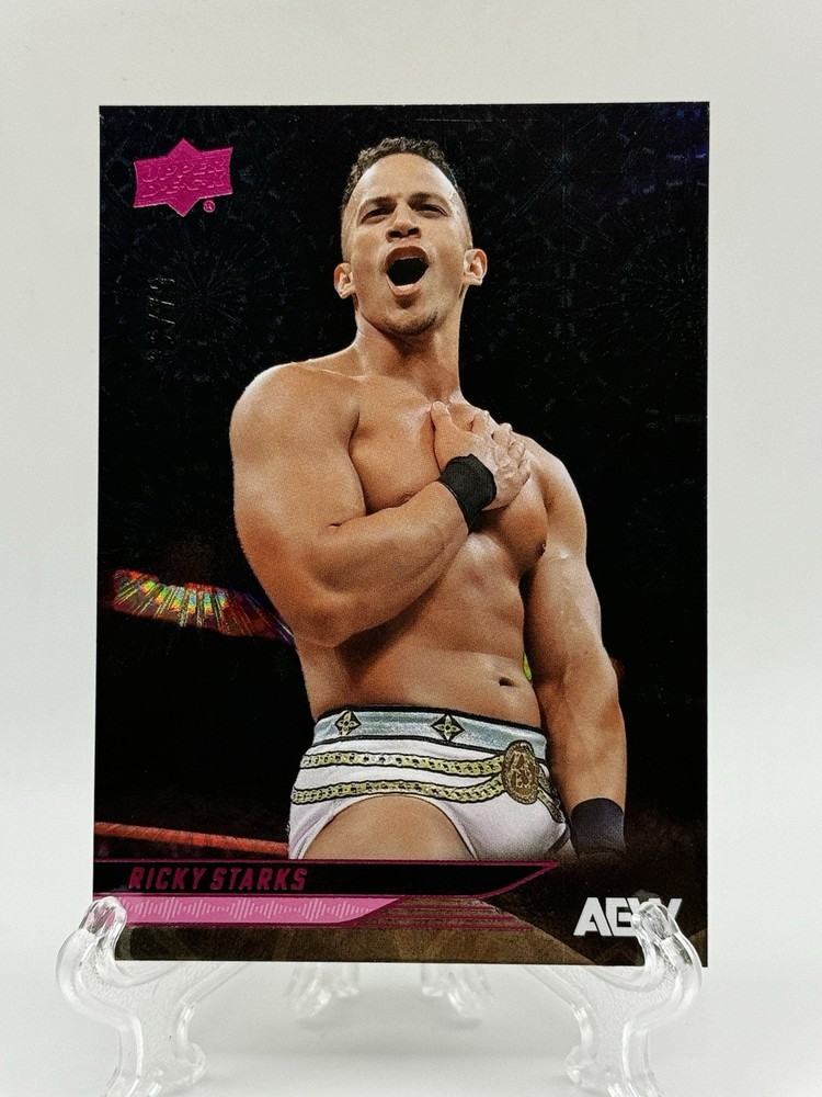 2025 Upper Deck AEW Ricky Starks Pink Pyro SP /79 WWE Wrestling Card  