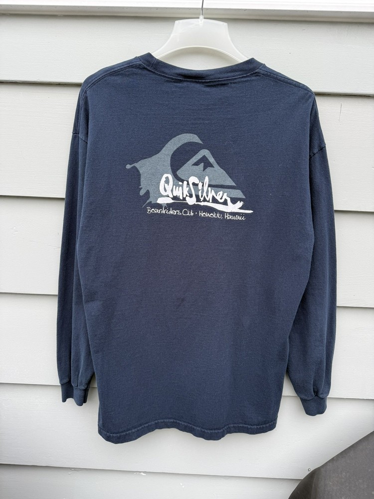 vintage 90s Quicksilver Surf Skate Long Sleeve Shirt made in usa XL