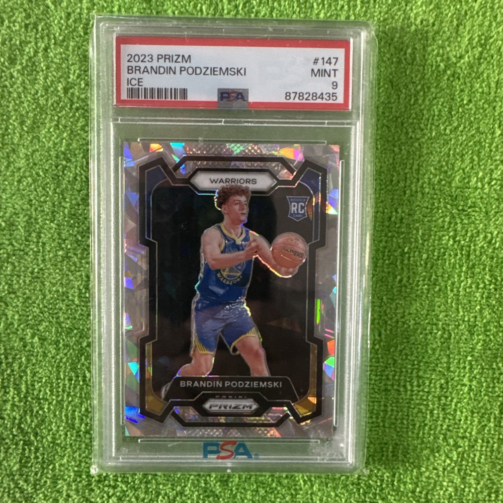 2023-24 Panini Prizm - Ice Prizm #147 Brandin Podziemski (RC) PSA 9🔥🔥