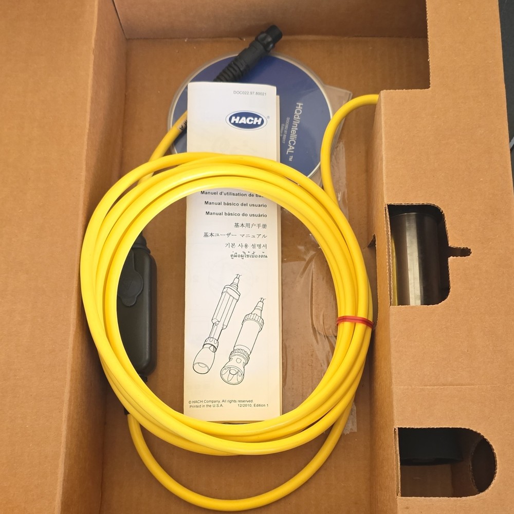 Hach LDO10105 Sensor Probe Yellow Cable Manual Manufactured in USA MPN LDO10105