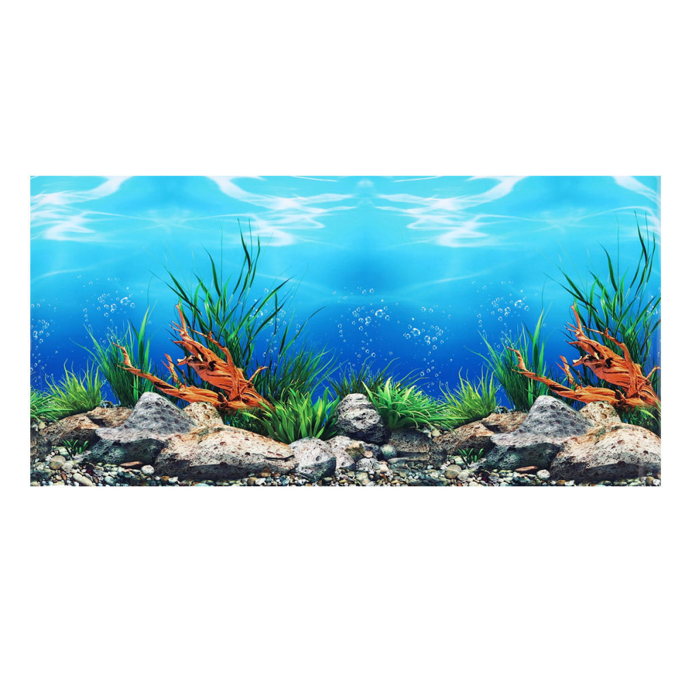 Three D Aquarium Backgrounds Tank Decorations Double-sided Sticker Dry Surface