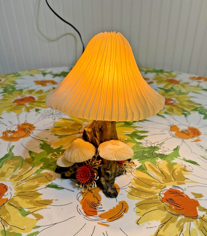 Vintage Coral Mushroom Night Light Lamp